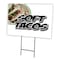 Signmission Soft Tacos Yard Sign & Stake outdoor plastic coroplast window, C-1824 Soft Tacos C-1824 Soft Tacos - alternate 1